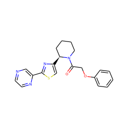 O=C(COc1ccccc1)N1CCCC[C@@H]1c1csc(-c2cnccn2)n1 ZINC000118604919