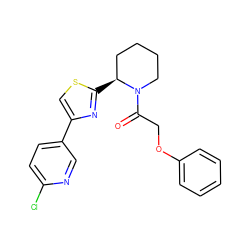 O=C(COc1ccccc1)N1CCCC[C@@H]1c1nc(-c2ccc(Cl)nc2)cs1 ZINC000118601859