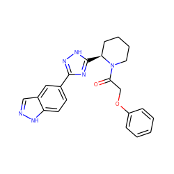 O=C(COc1ccccc1)N1CCCC[C@@H]1c1nc(-c2ccc3[nH]ncc3c2)n[nH]1 ZINC000145208892