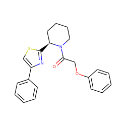 O=C(COc1ccccc1)N1CCCC[C@@H]1c1nc(-c2ccccc2)cs1 ZINC000118599170