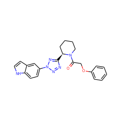 O=C(COc1ccccc1)N1CCCC[C@@H]1c1nnn(-c2ccc3[nH]ccc3c2)n1 ZINC000299855822