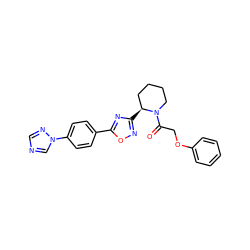 O=C(COc1ccccc1)N1CCCC[C@@H]1c1noc(-c2ccc(-n3cncn3)cc2)n1 ZINC000144443480