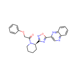 O=C(COc1ccccc1)N1CCCC[C@@H]1c1noc(-c2cnc3ccccc3n2)n1 ZINC000144364759