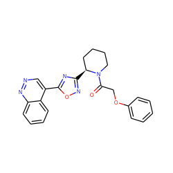 O=C(COc1ccccc1)N1CCCC[C@@H]1c1noc(-c2cnnc3ccccc23)n1 ZINC000143924268