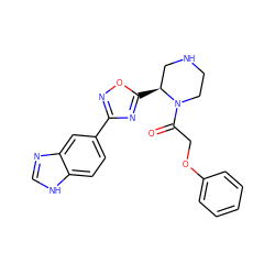 O=C(COc1ccccc1)N1CCNC[C@@H]1c1nc(-c2ccc3[nH]cnc3c2)no1 ZINC000143780116