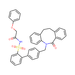 O=C(COc1ccccc1)NS(=O)(=O)c1ccccc1-c1ccc(CN2C(=O)c3ccccc3CCc3ccccc32)cc1 ZINC000026651447