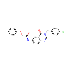 O=C(COc1ccccc1)Nc1ccc2ncn(Cc3ccc(Cl)cc3)c(=O)c2c1 ZINC000040875419