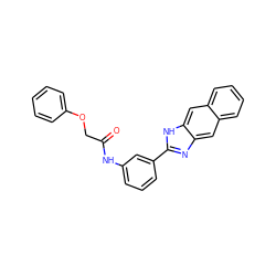 O=C(COc1ccccc1)Nc1cccc(-c2nc3cc4ccccc4cc3[nH]2)c1 ZINC000017440360