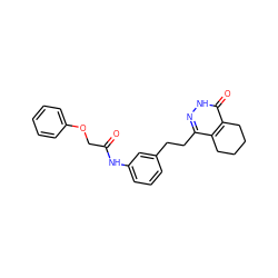 O=C(COc1ccccc1)Nc1cccc(CCc2n[nH]c(=O)c3c2CCCC3)c1 ZINC000168460664