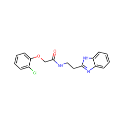 O=C(COc1ccccc1Cl)NCCc1nc2ccccc2[nH]1 ZINC000002592566