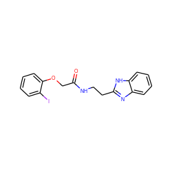 O=C(COc1ccccc1I)NCCc1nc2ccccc2[nH]1 ZINC000071749919