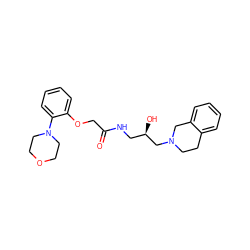 O=C(COc1ccccc1N1CCOCC1)NC[C@@H](O)CN1CCc2ccccc2C1 ZINC000218911792