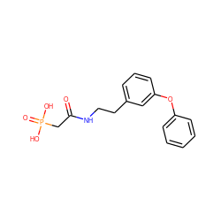 O=C(CP(=O)(O)O)NCCc1cccc(Oc2ccccc2)c1 ZINC000040976477