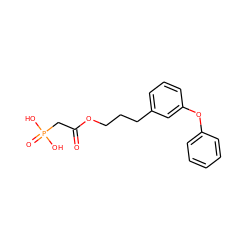 O=C(CP(=O)(O)O)OCCCc1cccc(Oc2ccccc2)c1 ZINC000040974311