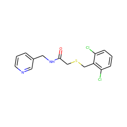 O=C(CSCc1c(Cl)cccc1Cl)NCc1cccnc1 ZINC000000382668