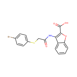 O=C(CSc1ccc(Br)cc1)Nc1c(C(=O)O)oc2ccccc12 ZINC000059255452