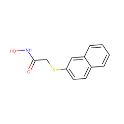 O=C(CSc1ccc2ccccc2c1)NO ZINC000028357674