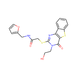 O=C(CSc1nc2c(sc3ccccc32)c(=O)n1CCO)NCc1ccco1 ZINC000002962008