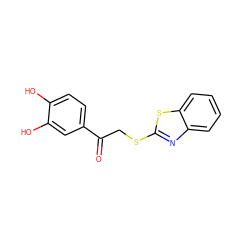 O=C(CSc1nc2ccccc2s1)c1ccc(O)c(O)c1 ZINC000005629194