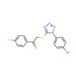 O=C(CSc1nnnn1-c1ccc(O)cc1)c1ccc(F)cc1 ZINC000000119025