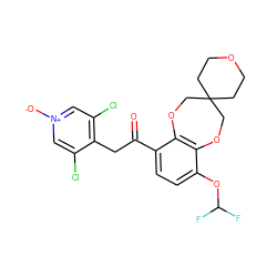 O=C(Cc1c(Cl)c[n+]([O-])cc1Cl)c1ccc(OC(F)F)c2c1OCC1(CCOCC1)CO2 ZINC000116878968