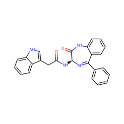 O=C(Cc1c[nH]c2ccccc12)N[C@@H]1N=C(c2ccccc2)c2ccccc2NC1=O ZINC000013601747