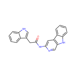 O=C(Cc1c[nH]c2ccccc12)Nc1cc2c(cn1)[nH]c1ccccc12 ZINC000101243559