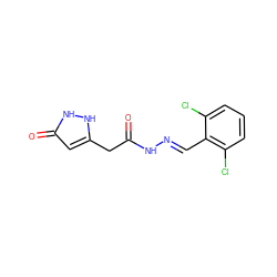 O=C(Cc1cc(=O)[nH][nH]1)N/N=C/c1c(Cl)cccc1Cl ZINC000000548834