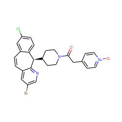 O=C(Cc1cc[n+]([O-])cc1)N1CCC([C@@H]2c3ccc(Cl)cc3C=Cc3cc(Br)cnc32)CC1 ZINC000001486294