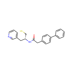 O=C(Cc1ccc(-c2ccccc2)cc1)N[C@@H](CS)Cc1cccnc1 ZINC000027709859