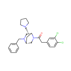 O=C(Cc1ccc(Cl)c(Cl)c1)N1C[C@H]2CC[C@@H](N3CCCC3)[C@@H]1CN2Cc1ccccc1 ZINC000049087543