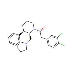 O=C(Cc1ccc(Cl)c(Cl)c1)N1CCC[C@H](c2ccccc2)[C@@H]1CN1CCCC1 ZINC000029042750