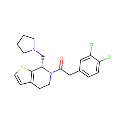 O=C(Cc1ccc(Cl)c(Cl)c1)N1CCc2ccsc2[C@@H]1CN1CCCC1 ZINC000003782796