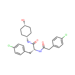 O=C(Cc1ccc(Cl)cc1)N[C@H](Cc1ccc(Cl)cc1)C(=O)N[C@H]1CC[C@@H](O)CC1 ZINC000254100297