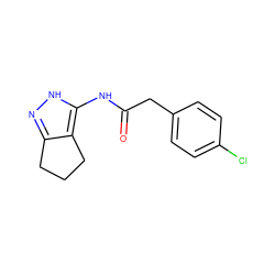 O=C(Cc1ccc(Cl)cc1)Nc1[nH]nc2c1CCC2 ZINC000063298579