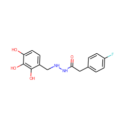 O=C(Cc1ccc(F)cc1)NNCc1ccc(O)c(O)c1O ZINC001772623417