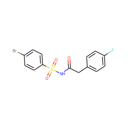 O=C(Cc1ccc(F)cc1)NS(=O)(=O)c1ccc(Br)cc1 ZINC000046709038