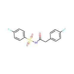 O=C(Cc1ccc(F)cc1)NS(=O)(=O)c1ccc(F)cc1 ZINC000042250710