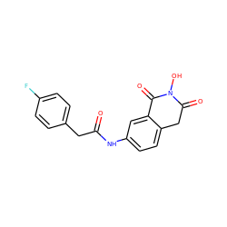 O=C(Cc1ccc(F)cc1)Nc1ccc2c(c1)C(=O)N(O)C(=O)C2 ZINC000040846540