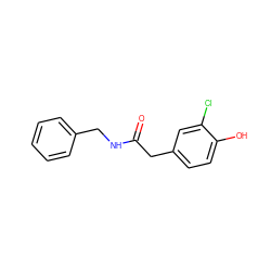 O=C(Cc1ccc(O)c(Cl)c1)NCc1ccccc1 ZINC000045337880