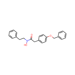 O=C(Cc1ccc(OCc2ccccc2)cc1)N(O)CCc1ccccc1 ZINC000029486439