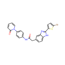 O=C(Cc1ccc2[nH]c(-c3ccc(Br)s3)nc2c1)Nc1ccc(-n2ccccc2=O)cc1 ZINC000027206243