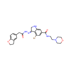 O=C(Cc1ccc2c(c1)CCO2)N/N=C1\CNc2cc(C(=O)NCCN3CCOCC3)cc(Br)c21 ZINC001772657258