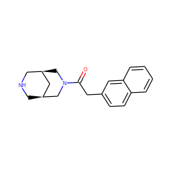 O=C(Cc1ccc2ccccc2c1)N1C[C@@H]2CNC[C@@H](C2)C1 ZINC000103257362