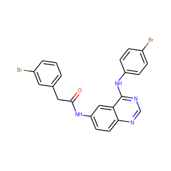 O=C(Cc1cccc(Br)c1)Nc1ccc2ncnc(Nc3ccc(Br)cc3)c2c1 ZINC000206650885