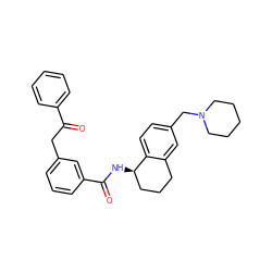 O=C(Cc1cccc(C(=O)N[C@@H]2CCCc3cc(CN4CCCCC4)ccc32)c1)c1ccccc1 ZINC000072128502