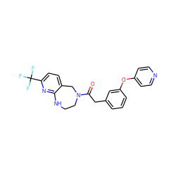 O=C(Cc1cccc(Oc2ccncc2)c1)N1CCNc2nc(C(F)(F)F)ccc2C1 ZINC000103265959