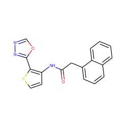 O=C(Cc1cccc2ccccc12)Nc1ccsc1-c1nnco1 ZINC000064559180