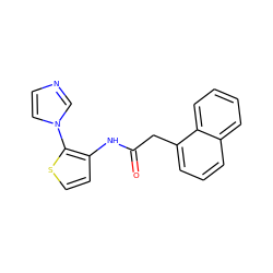 O=C(Cc1cccc2ccccc12)Nc1ccsc1-n1ccnc1 ZINC000064559565