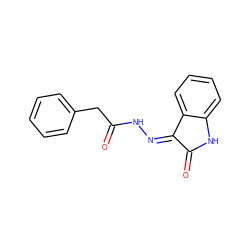 O=C(Cc1ccccc1)N/N=C1/C(=O)Nc2ccccc21 ZINC000006574943